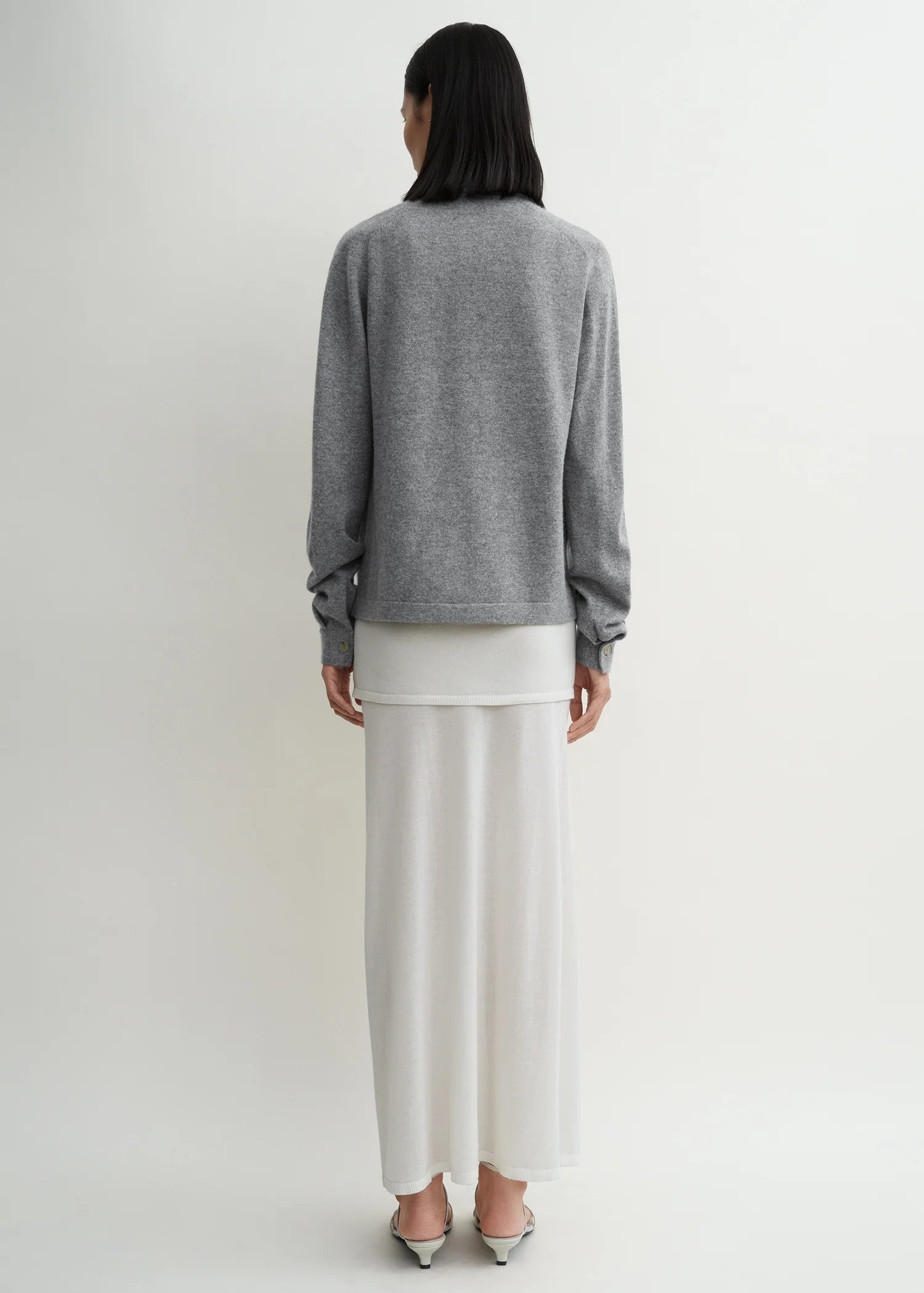 Raglan-Sleeve, Grey Melange, Cardigan - Lindner Fashion