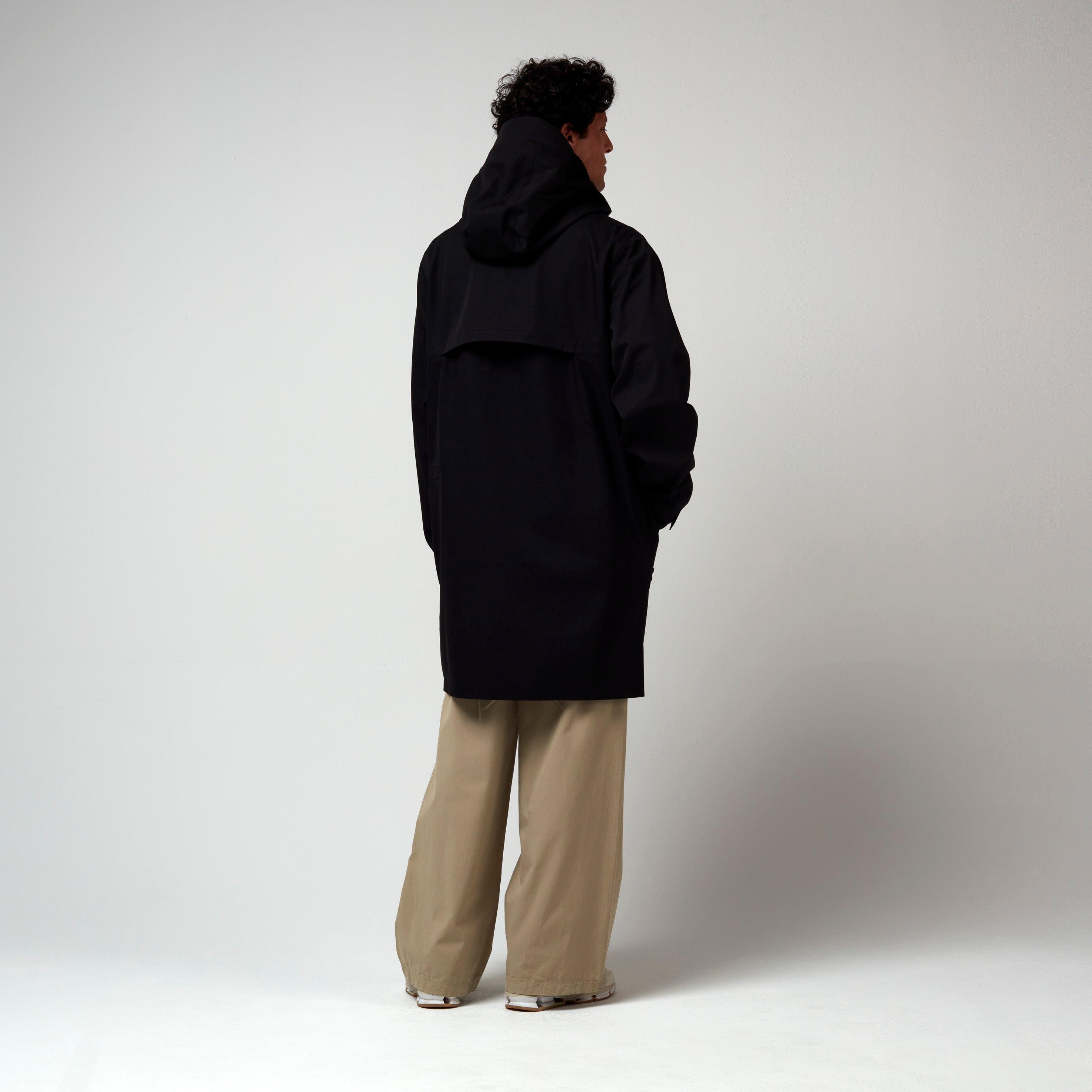 Rain Eater, Deep Black, Waterproof Coat - Lindner Fashion