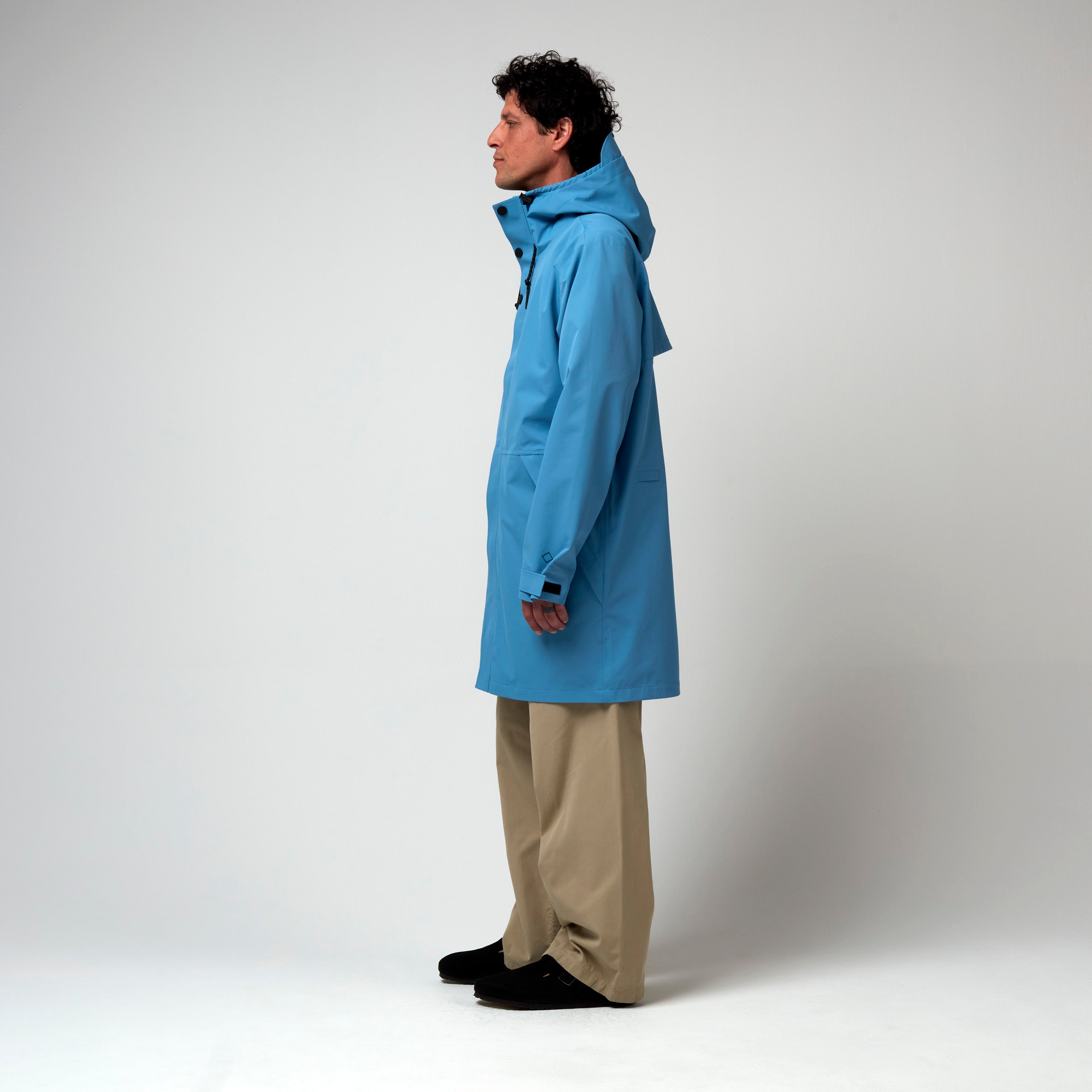 Rain Eater, Niagara Blue, Waterproof Coat - Lindner Fashion