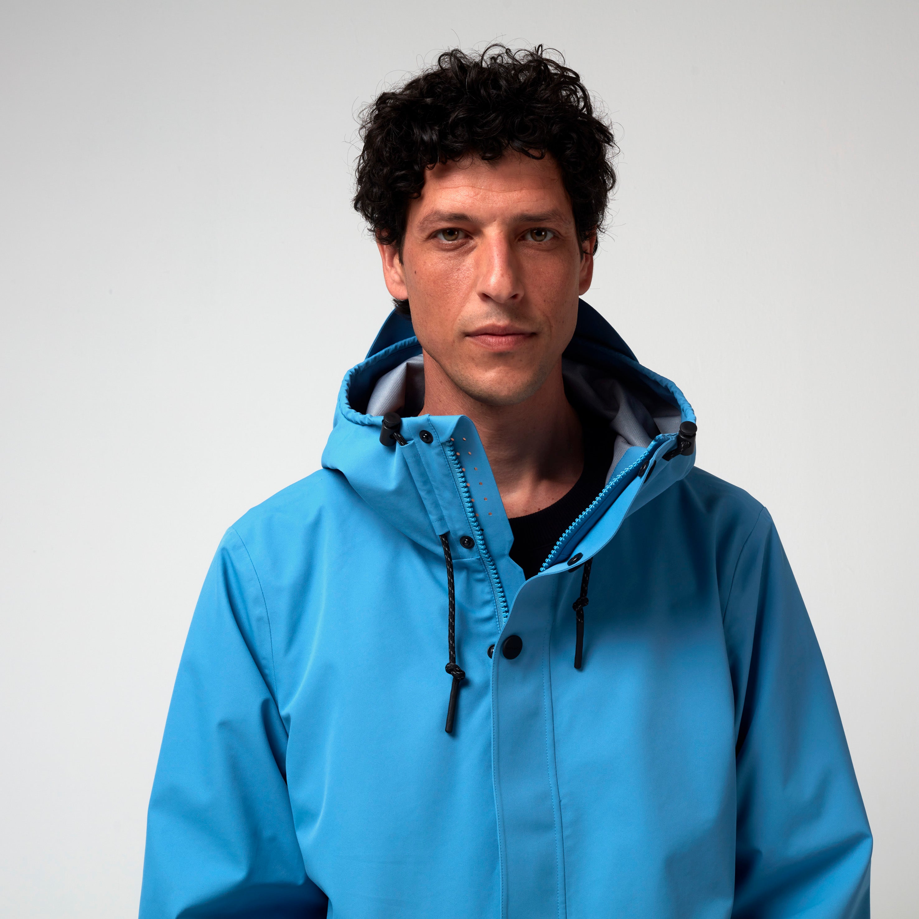 Rain Eater, Niagara Blue, Waterproof Coat - Lindner Fashion