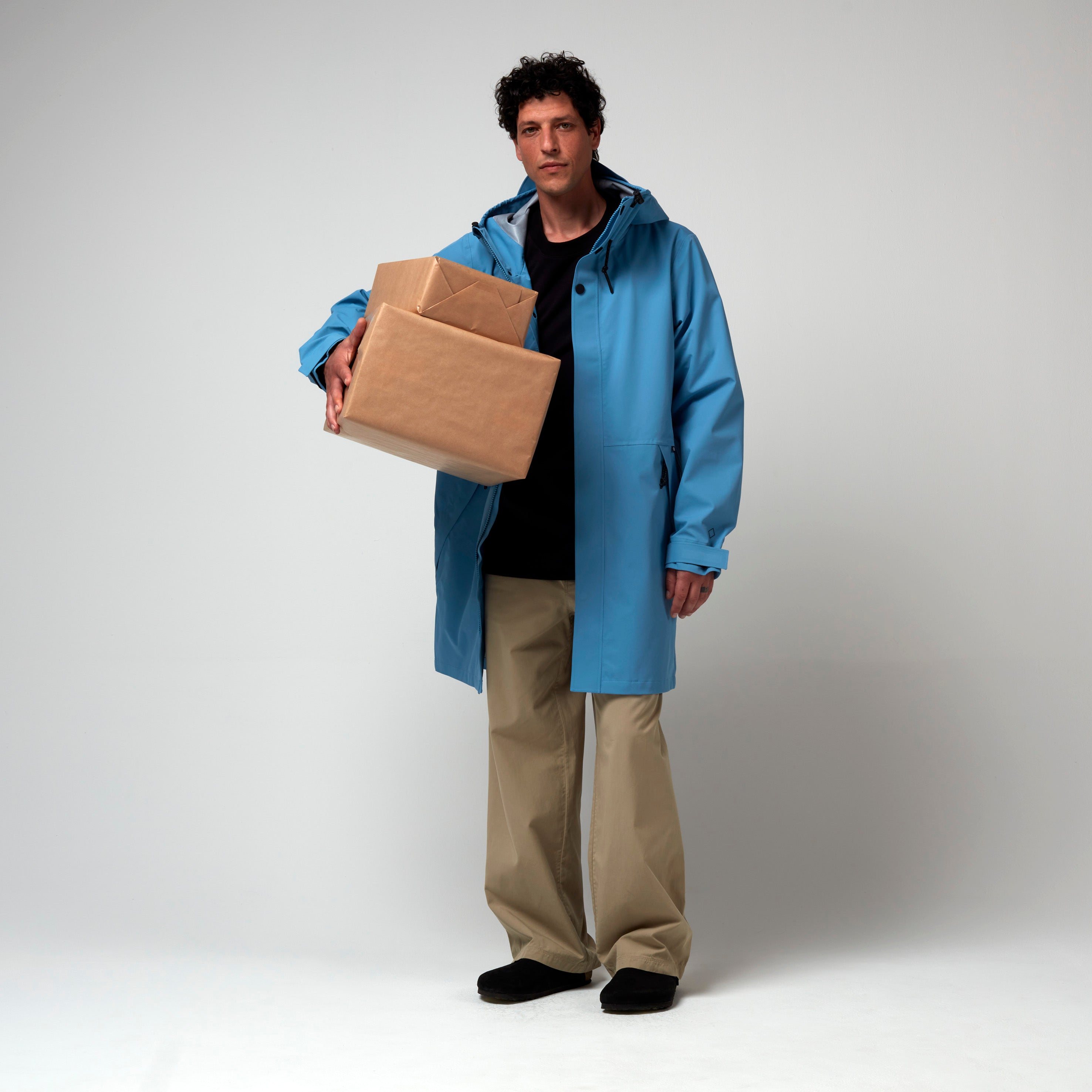 Rain Eater, Niagara Blue, Waterproof Coat - Lindner Fashion