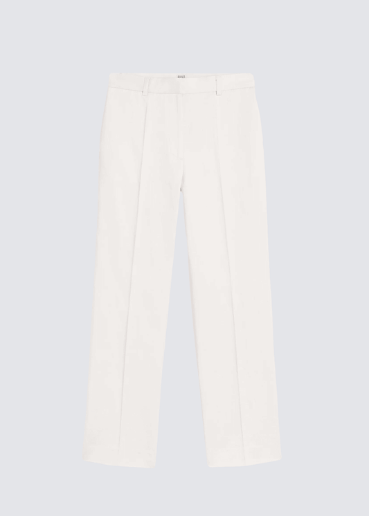 Relaxed Straight, White, Hose - Lindner Fashion