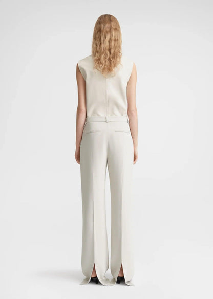 Relaxed Straight, White, Hose - Lindner Fashion