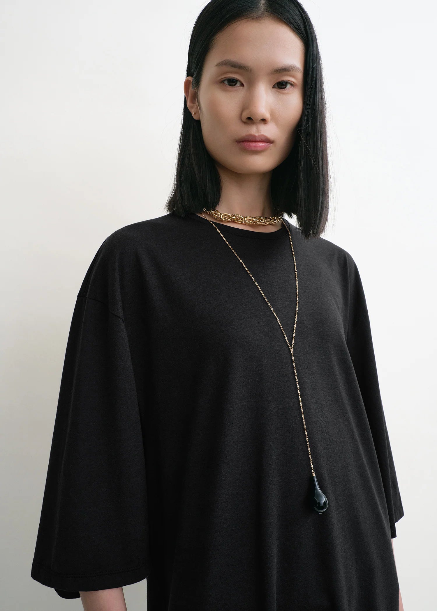 Relaxed Tee, Black, Kleid - Lindner Fashion