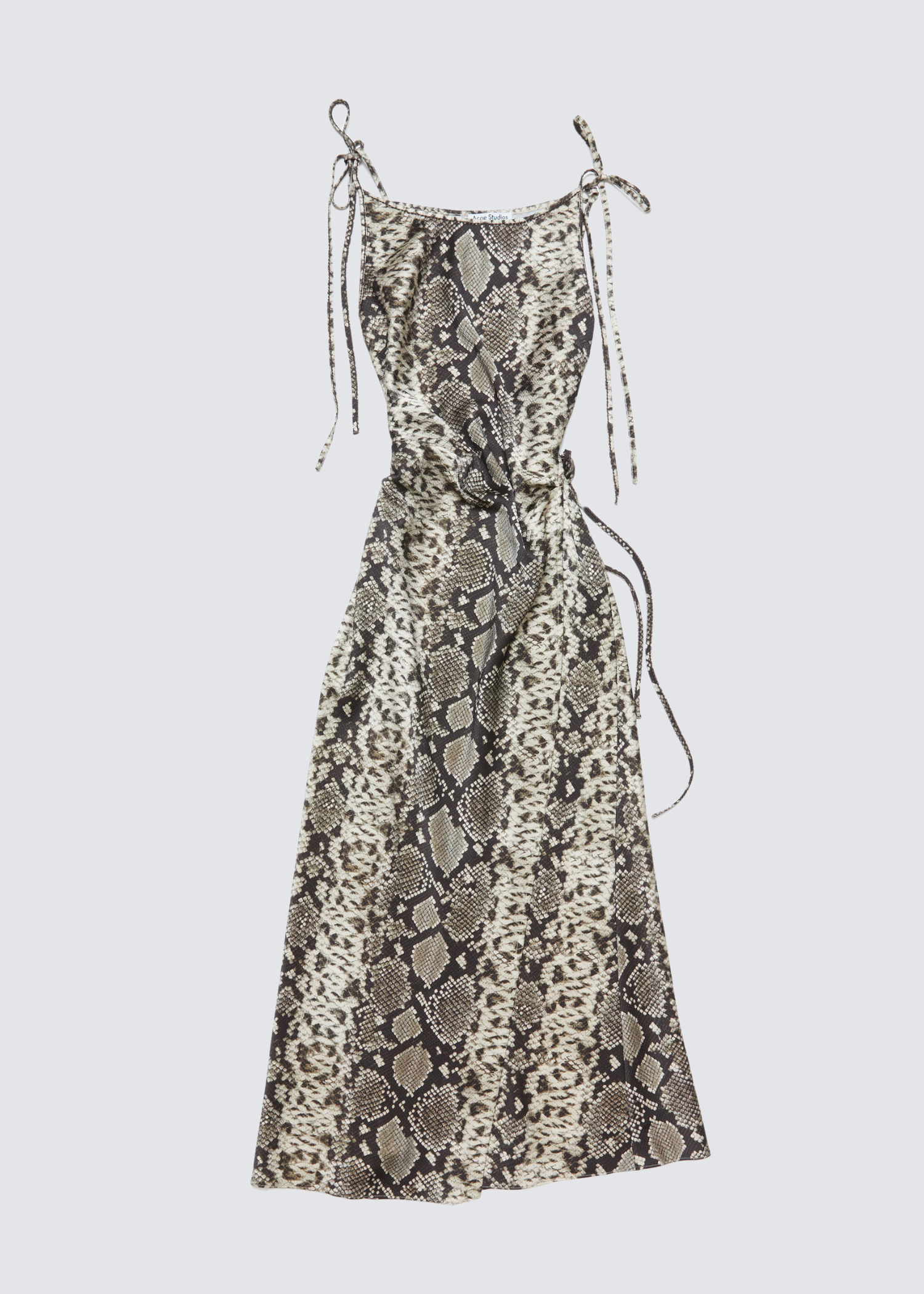 Satin Dress, Multi Brown, Kleid - Lindner Fashion