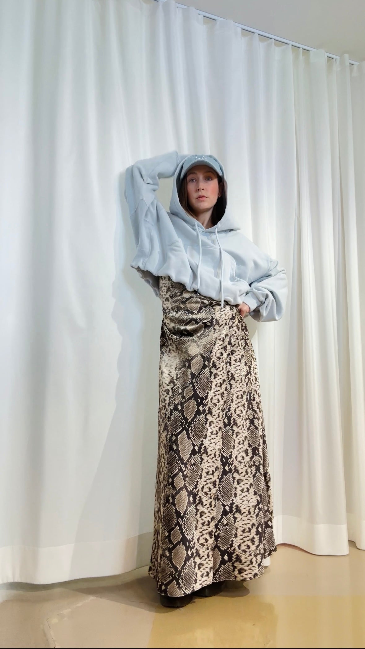 Satin Dress, Multi Brown, Kleid - Lindner Fashion