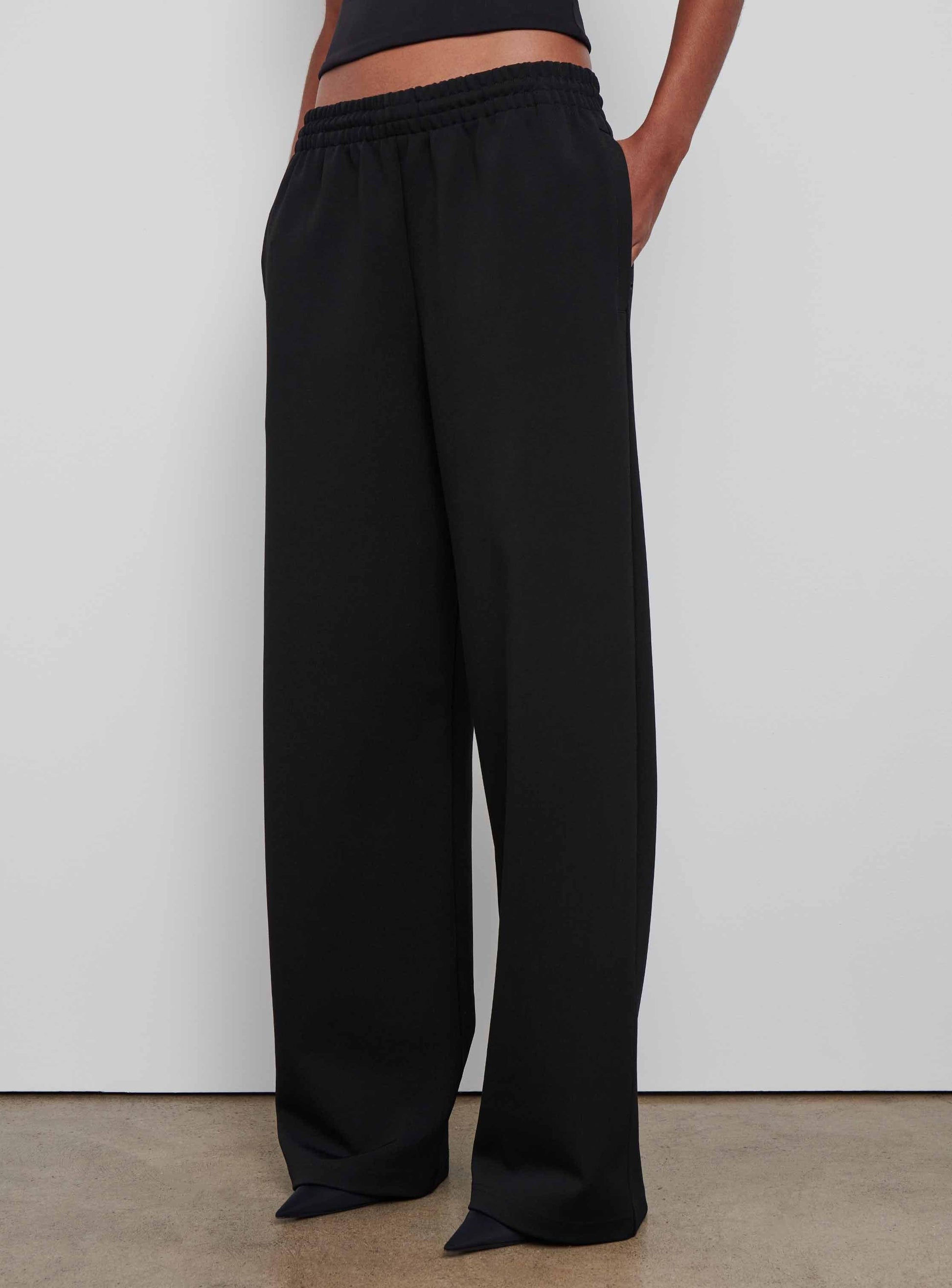 Semi Matte, Black, Track Pant - Lindner Fashion