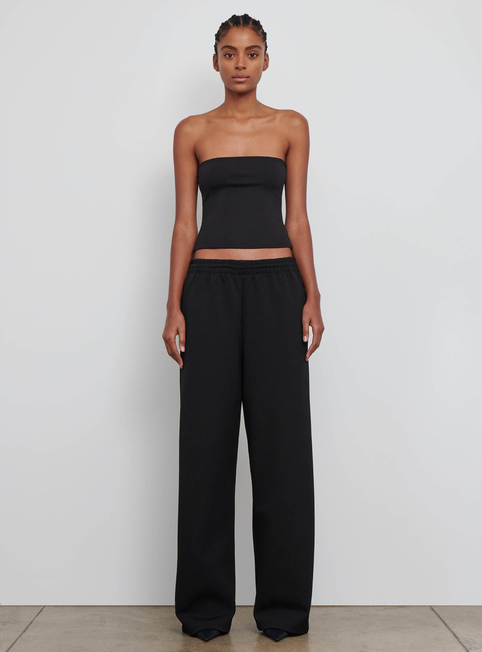 Semi Matte, Black, Track Pant - Lindner Fashion