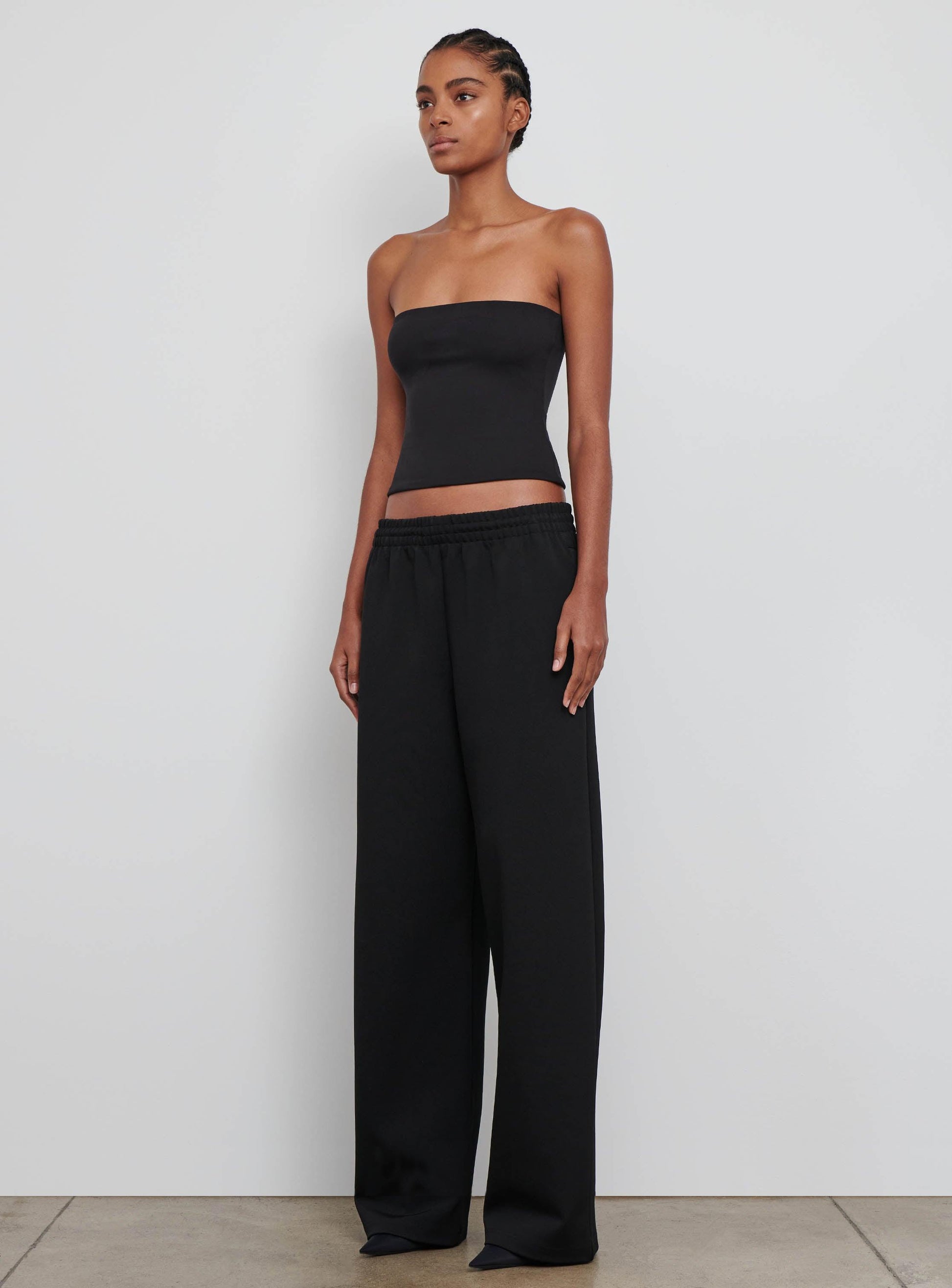 Semi Matte, Black, Track Pant - Lindner Fashion