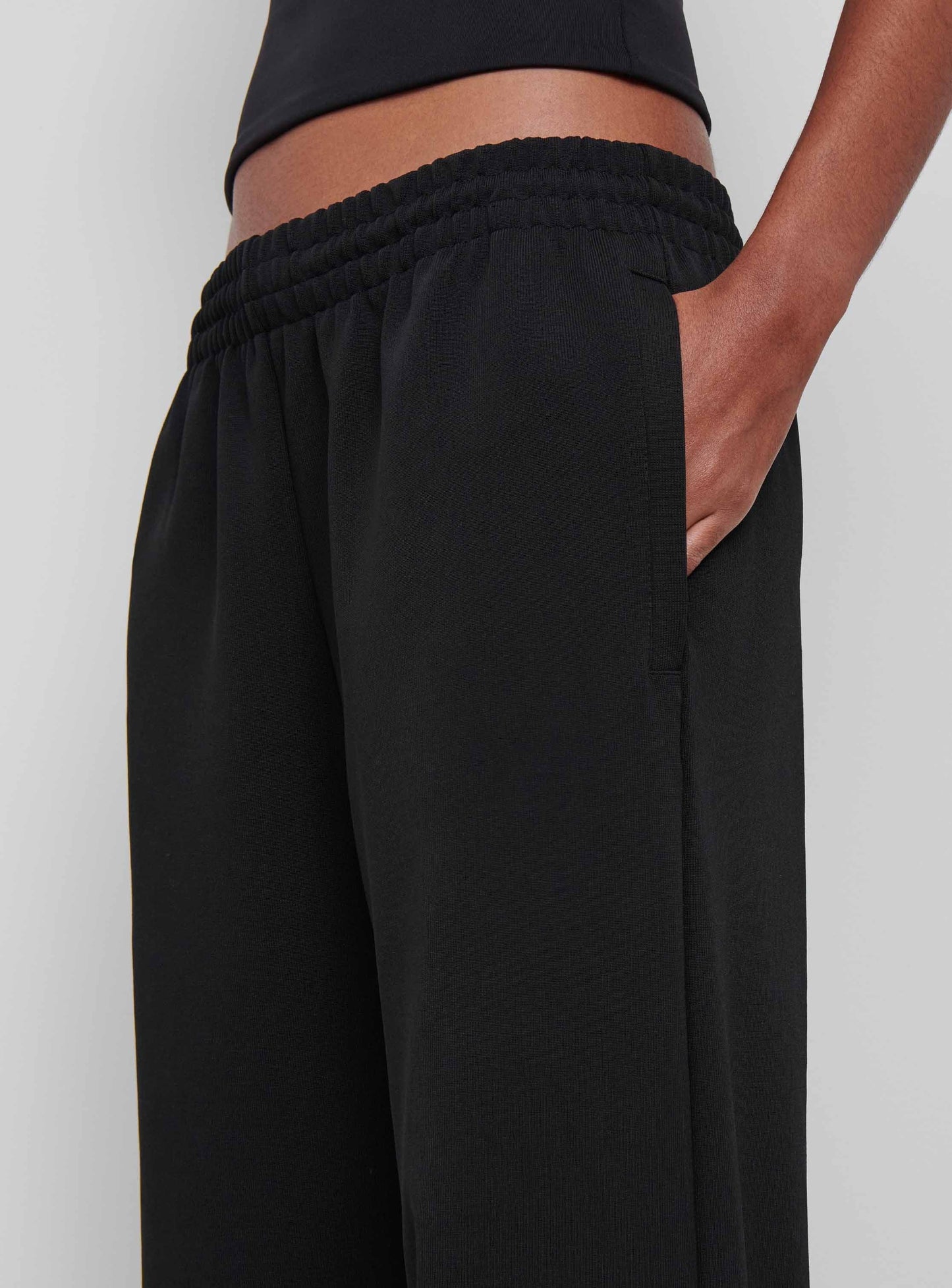 Semi Matte, Black, Track Pant - Lindner Fashion