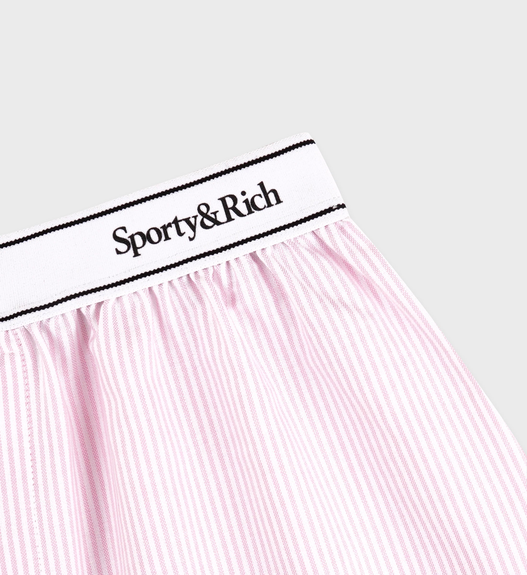 Serif Logo Oxford, Pink/White, Shorts - Lindner Fashion