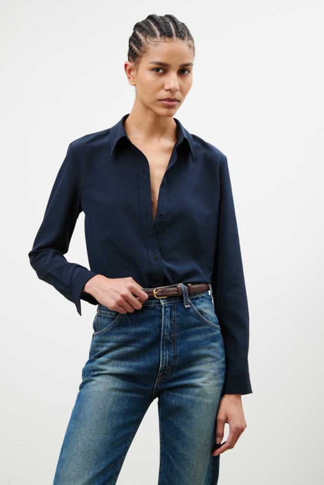 Simone, Midnight, Bluse - Lindner Fashion