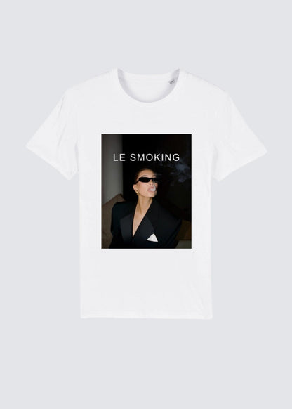 Smoking, White, T-Shirt - Lindner Fashion