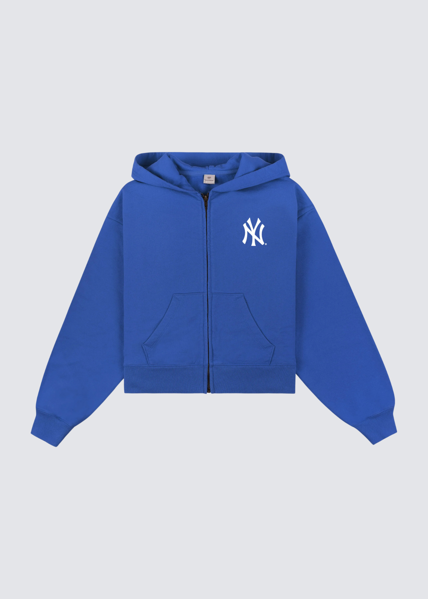 Sporty&Rich blaue Kapuzenjacke aus Baumwolle - Flatshot