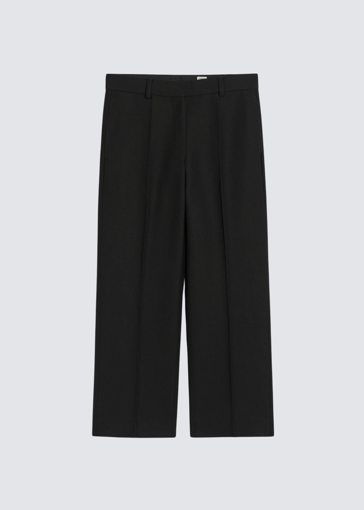 Straight Cropped, Black, Hose - Lindner Fashion