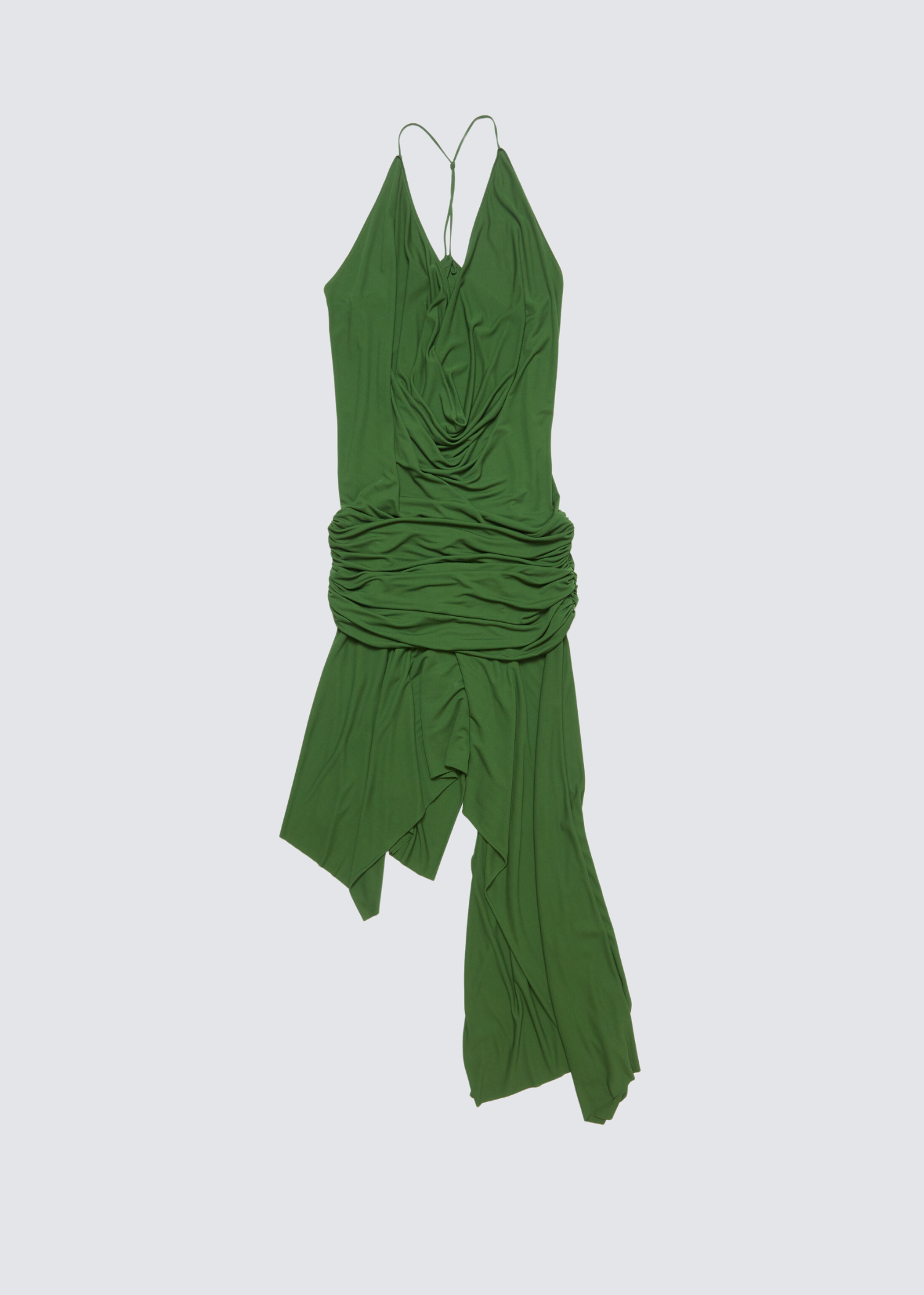 Strap Dress, Dark Green, Kleid - Lindner Fashion