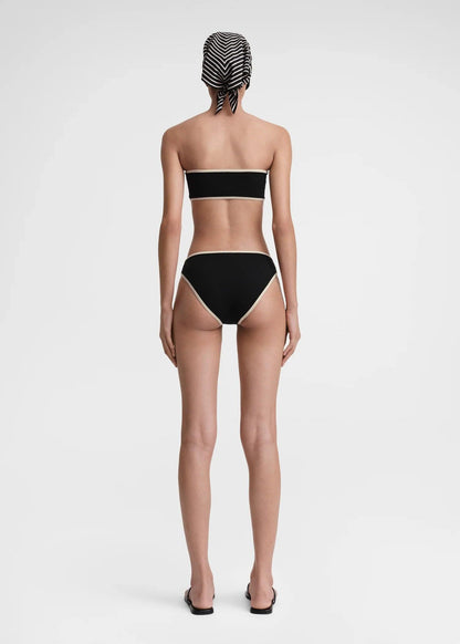 Stripe Edge, Black, Bikini Top - Lindner Fashion