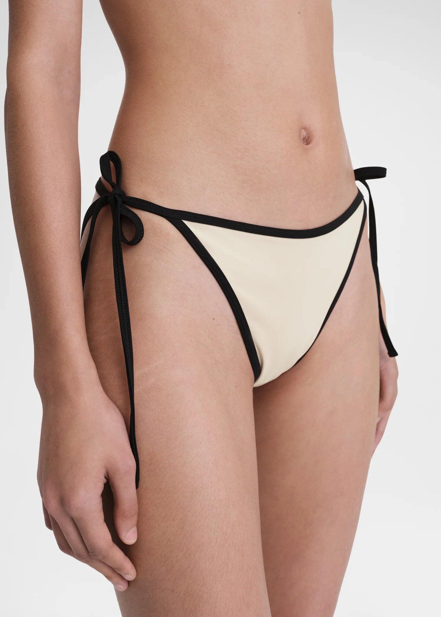 Stripe Edge, Light Hay, Bikini Bottom - Lindner Fashion