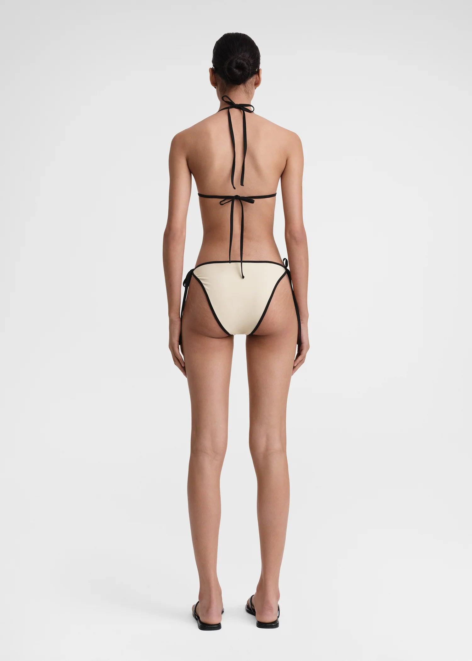 Stripe Edge, Light Hay, Bikini Top - Lindner Fashion