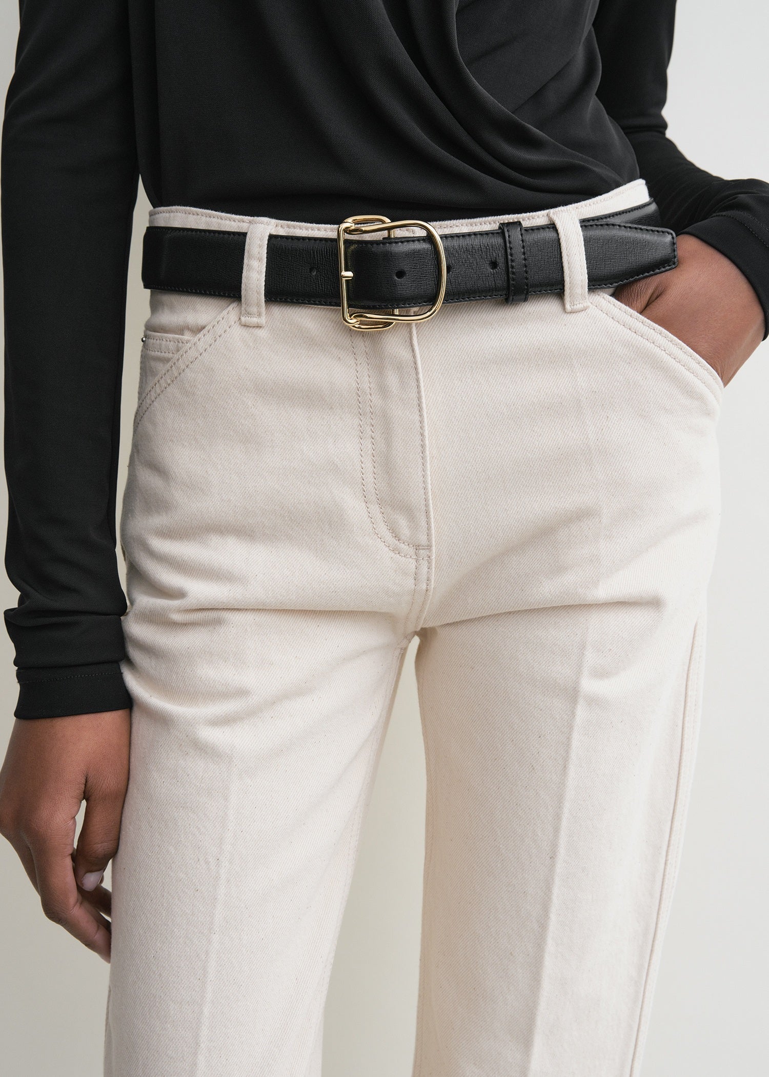 Swirl Belt, Black, Belt - Lindner Fashion