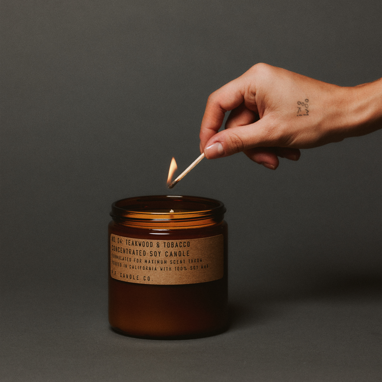 Scented Candle, Teakwood & Tobacco
