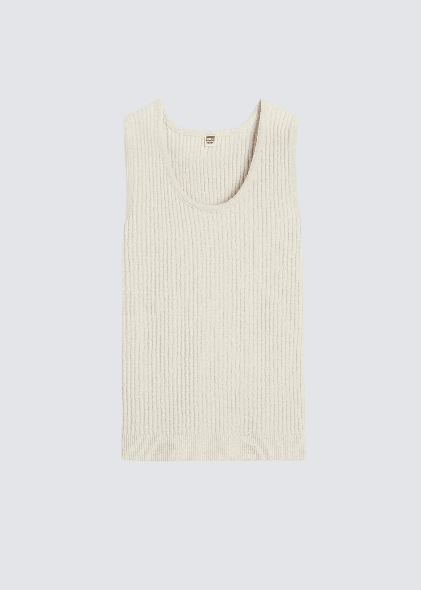 Textured Rib Tank, Ecru, Top - Lindner Fashion