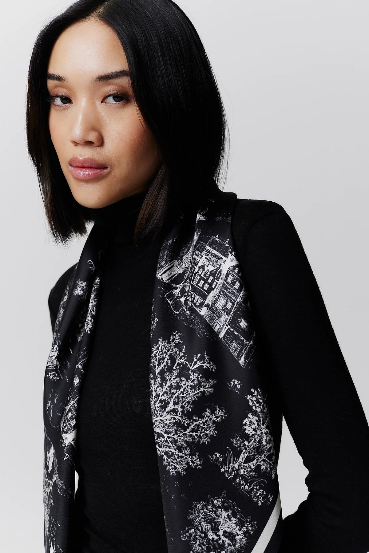 Toile Valentine, Schwarz, Scarf - Lindner Fashion