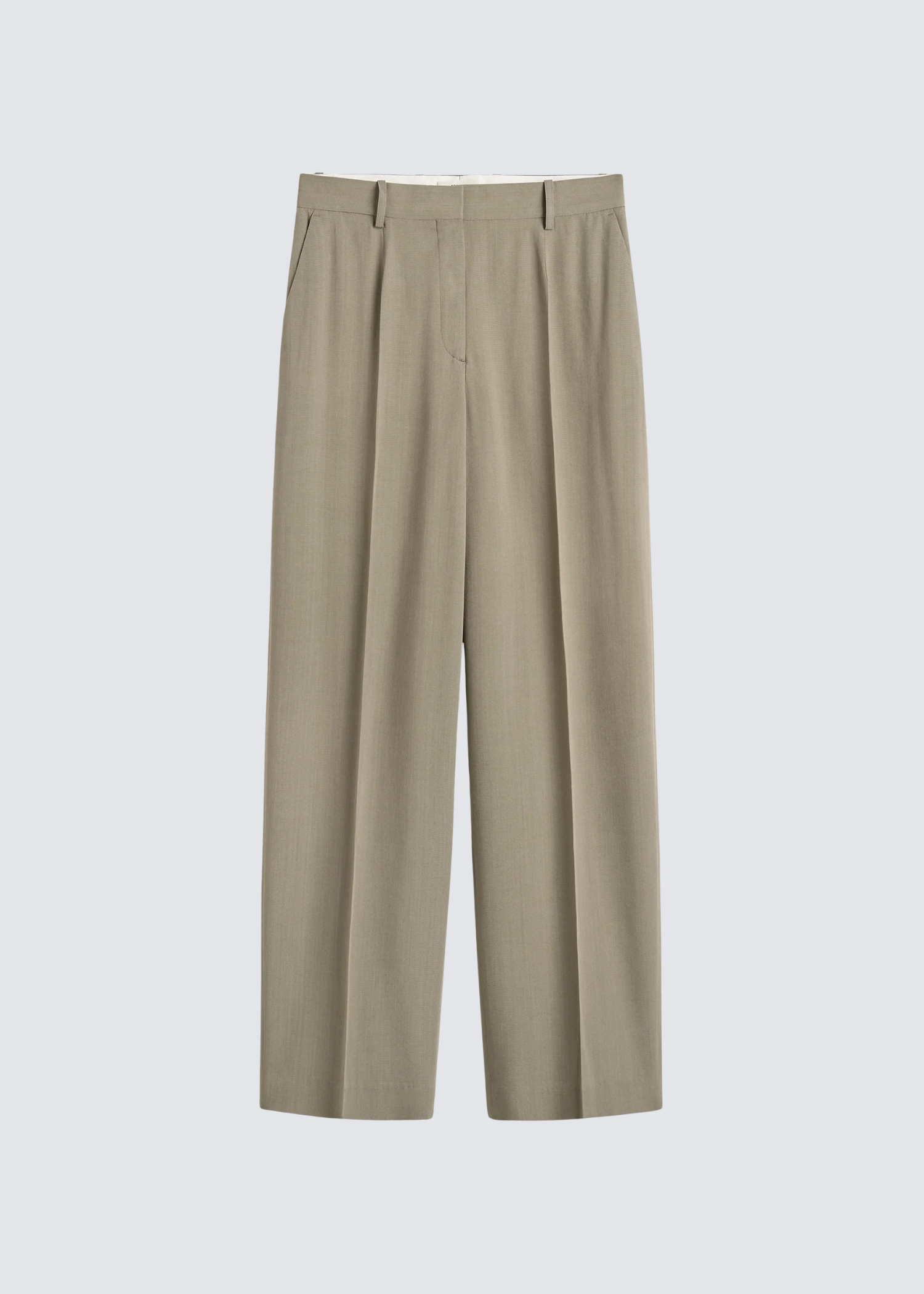 Toteme beige Wollhose mit Bundfalten - Flatshot