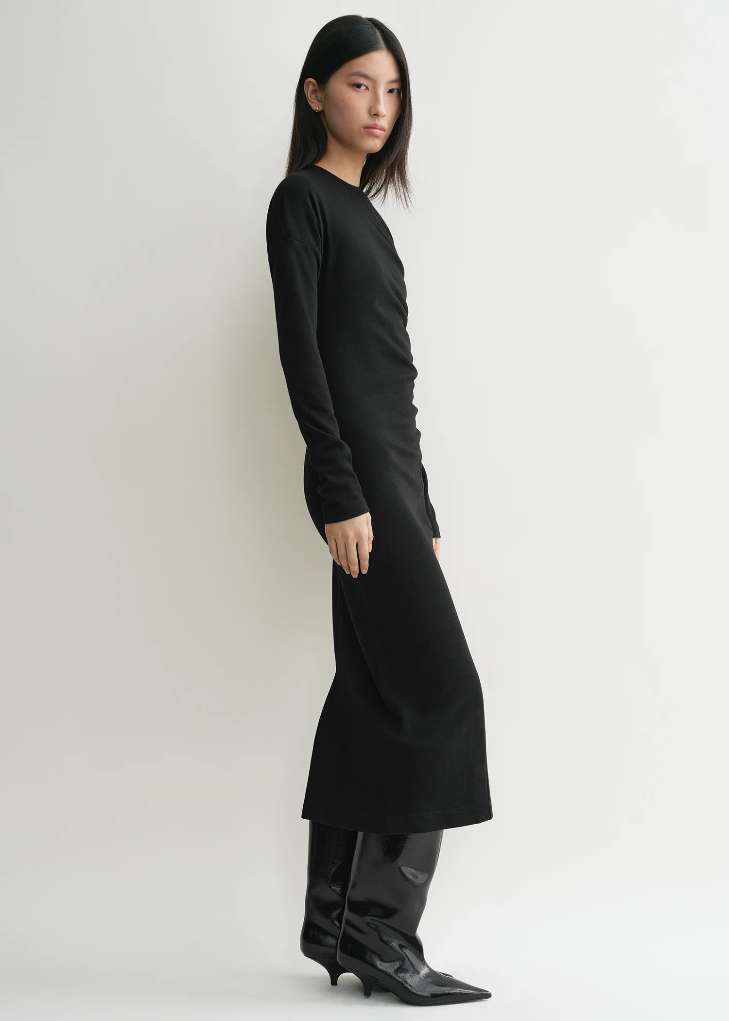 Twisted Jersey, Black, Kleid - Lindner Fashion