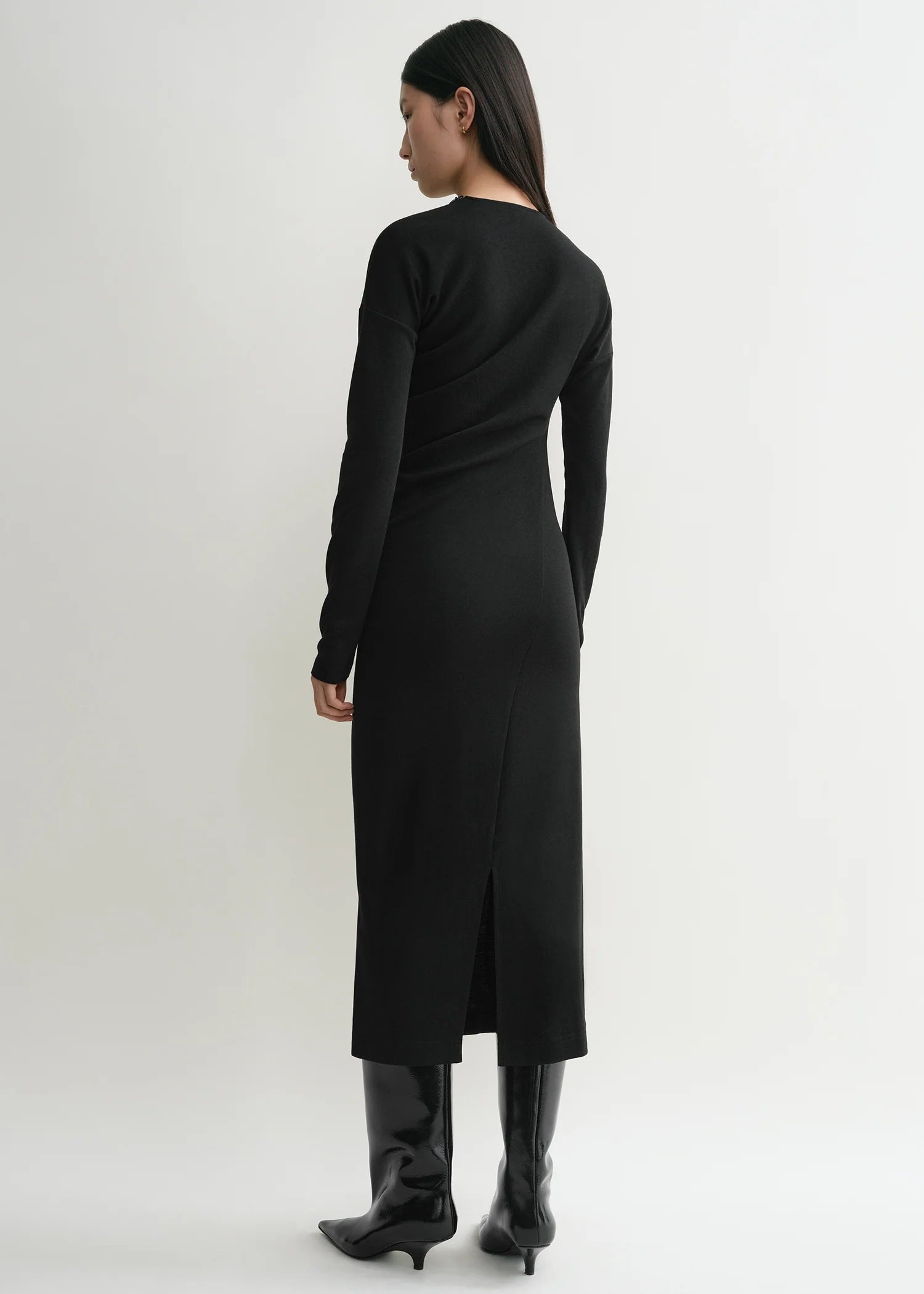 Twisted Jersey, Black, Kleid - Lindner Fashion