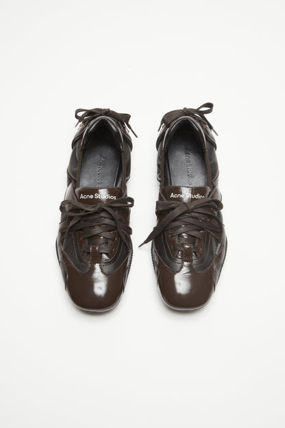 Lace-Up, Dark Brown, Ballerina