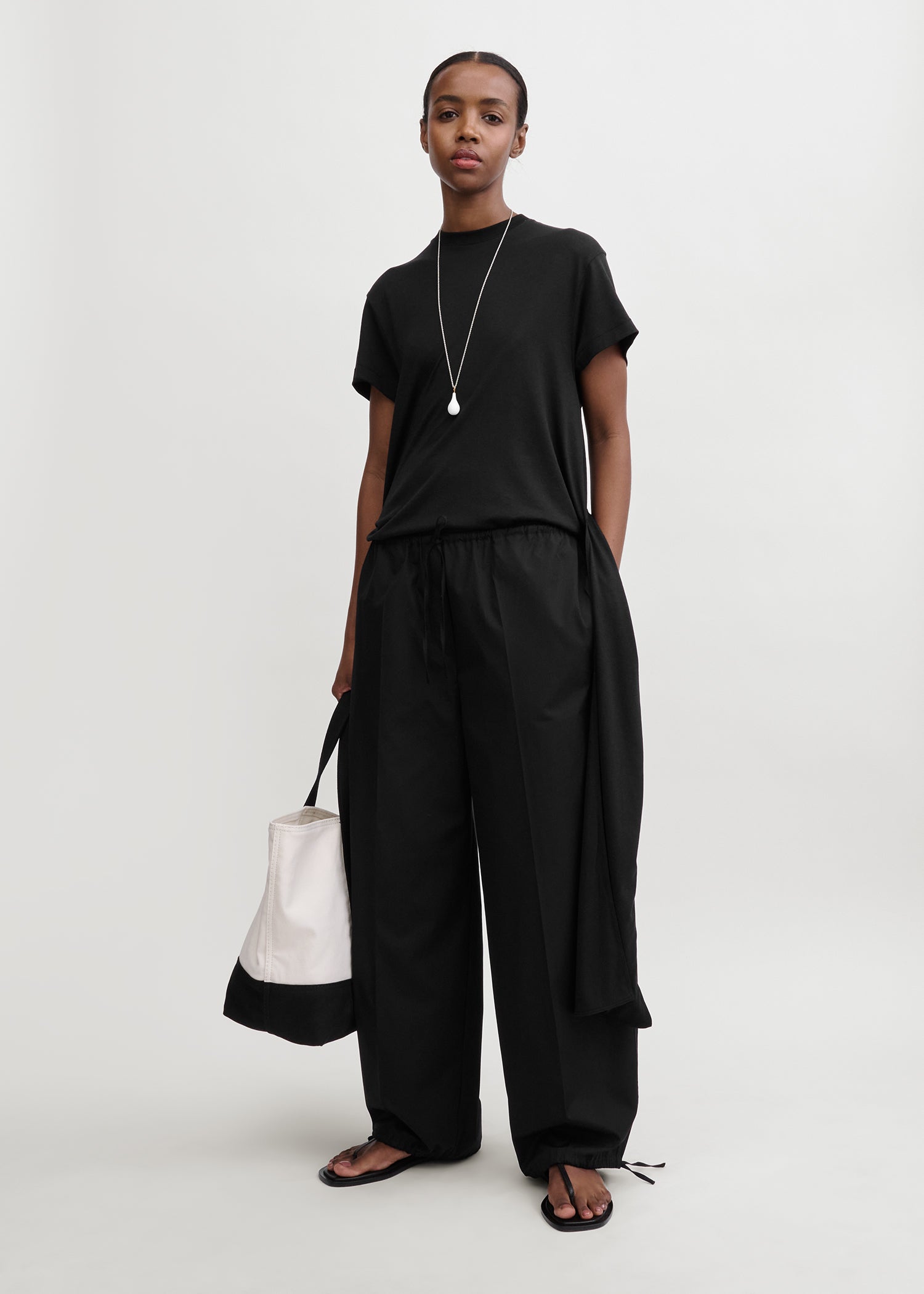 Drawstring Cotton, Black, Hose