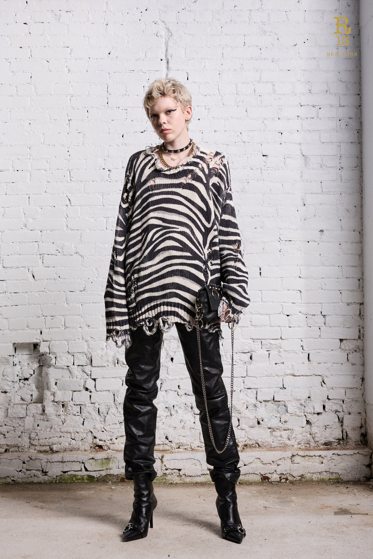 Zebra Print, Oversized Sweater