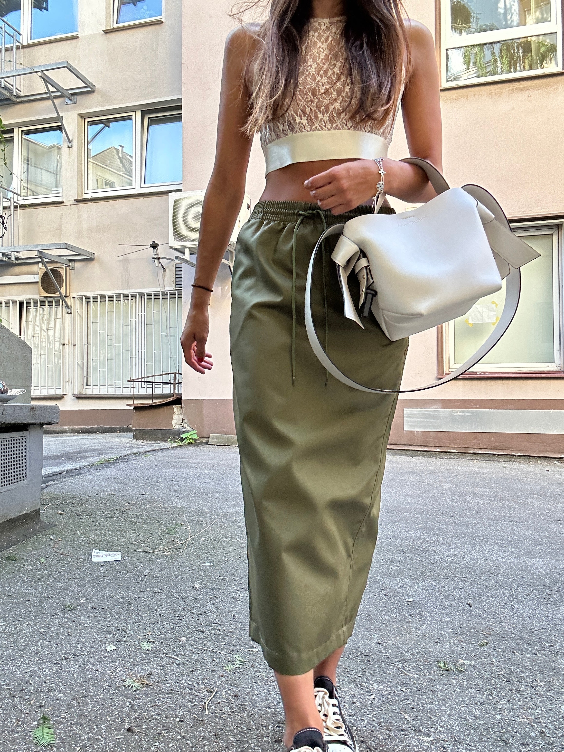 Utility Skirt, Dark Military, Rock - Lindner Fashion