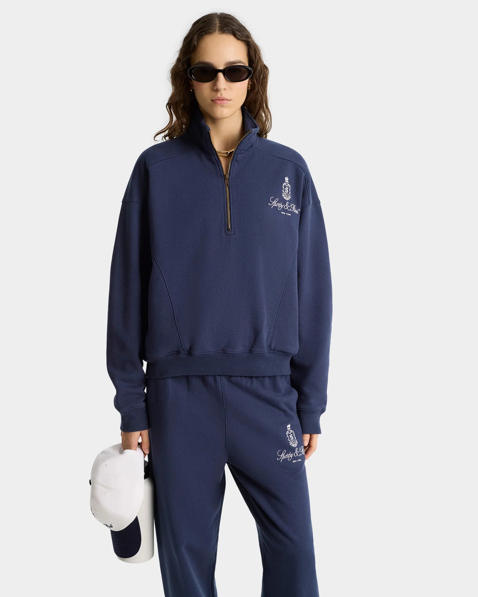 Vendome Embroidered, Dark Navy, Sweatshirt - Lindner Fashion