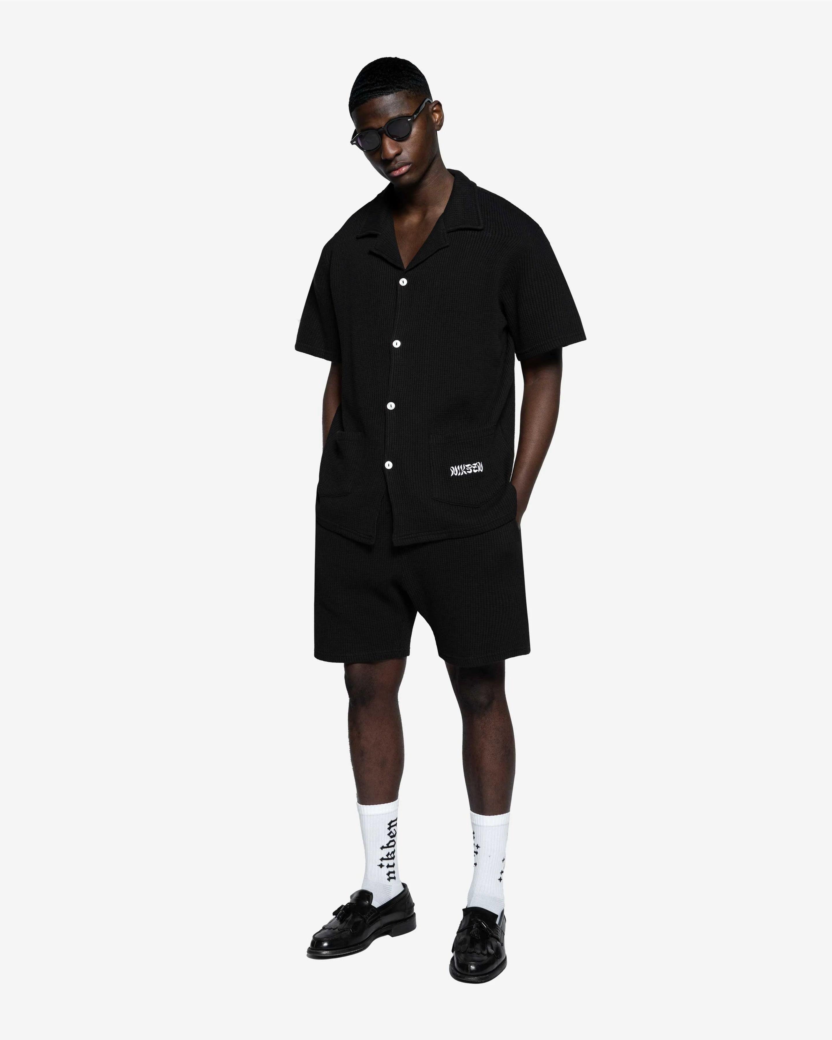Waffel Havana, Black, Hemd - Lindner Fashion