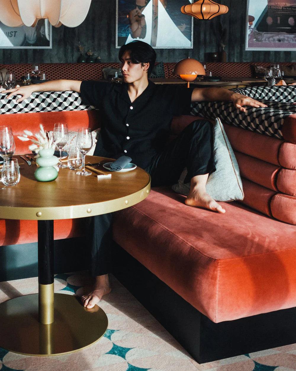 Waffel Havana, Black, Hemd - Lindner Fashion