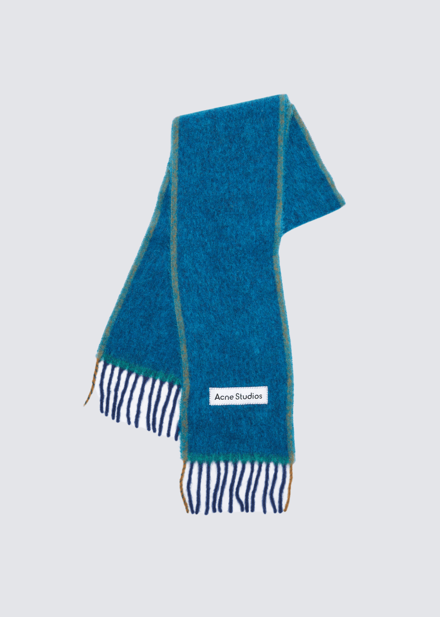 Woll-Mohair-Schal, Turquoise Blue, Scarf - Lindner Fashion