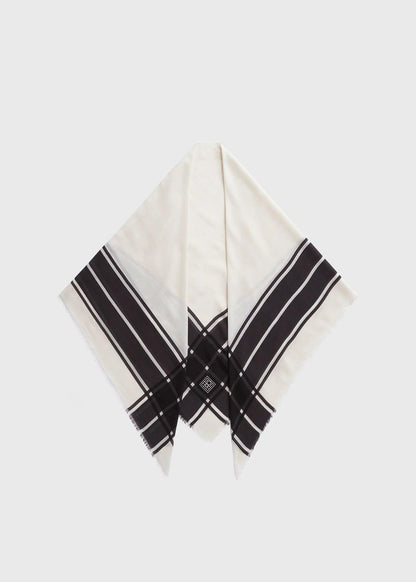 Wool Silk Blanket, Black, Scarf - Lindner Fashion