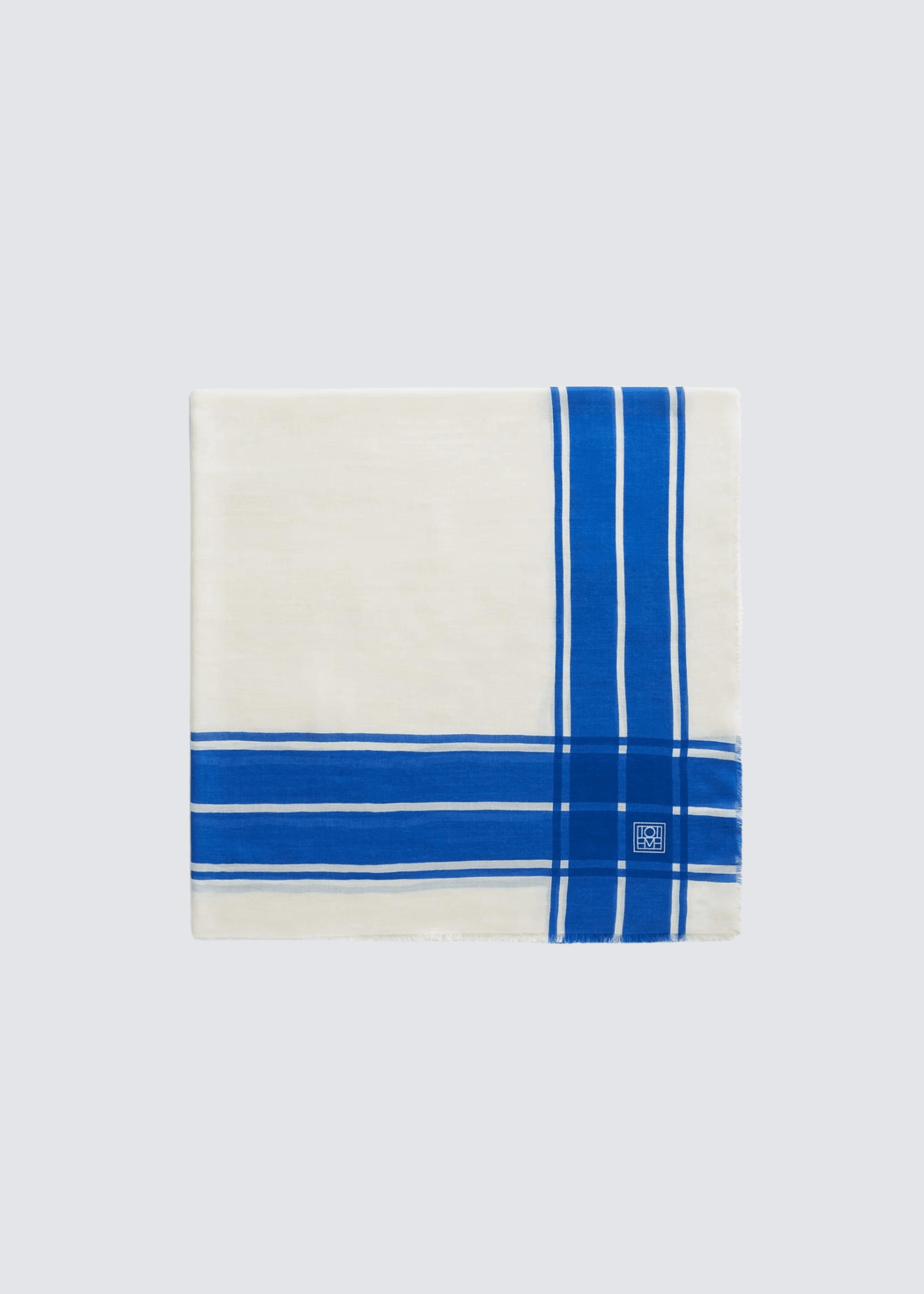 Wool Silk Blanket, Blue, Scarf - Lindner Fashion