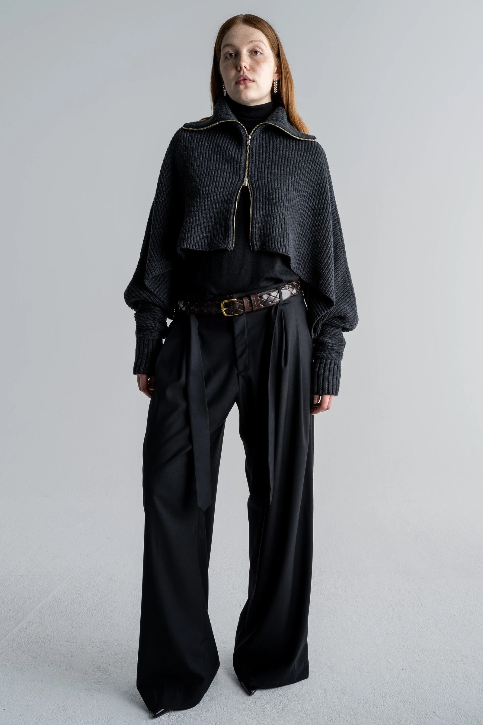 Yong, Anthrazit, Poncho - Lindner Fashion