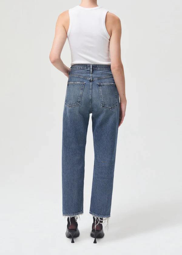 90's Crop, Mid Rise Straight, Oblique, Jeans - Lindner Fashion