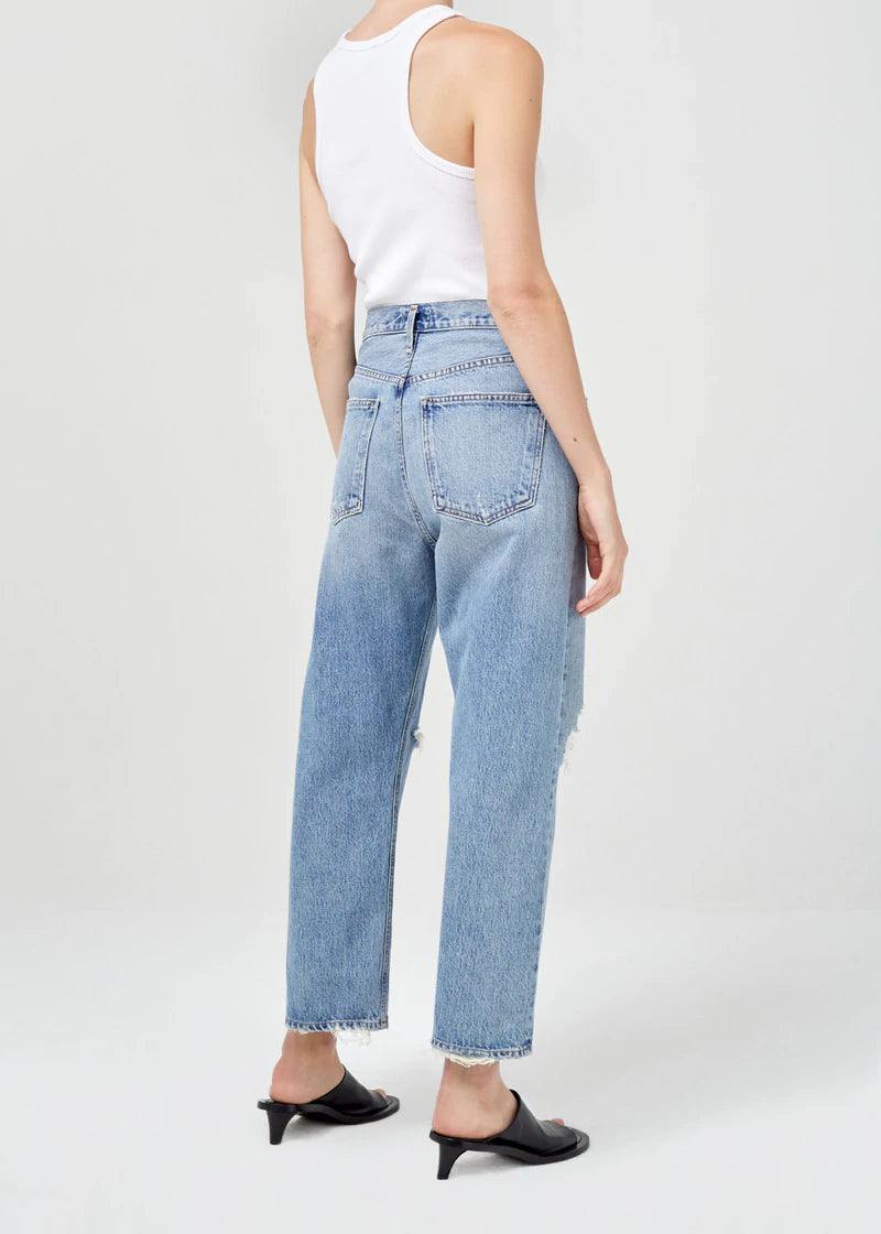 90's Crop, Mid Rise Straight, Suspend, Jeans - Lindner Fashion