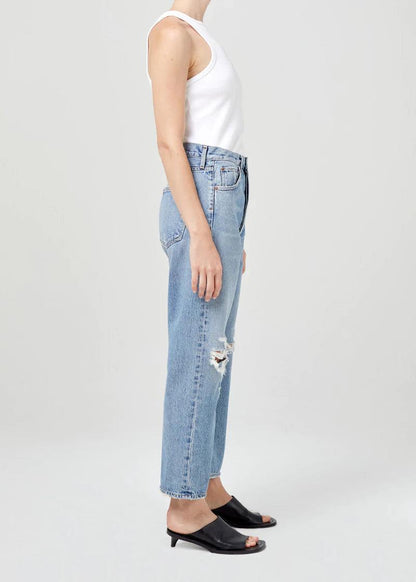 90's Crop, Mid Rise Straight, Suspend, Jeans - Lindner Fashion