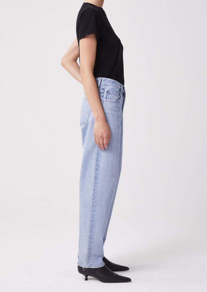 Tapered baggy, high rise, dimension, jeans 