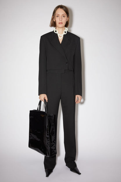 Suit, Black, Pants 