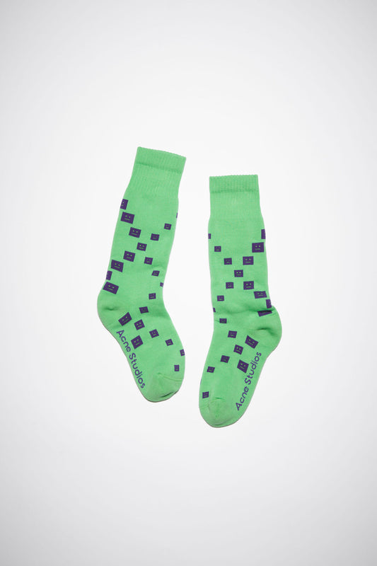 Face Socks, Jade Green/Blue, Socken