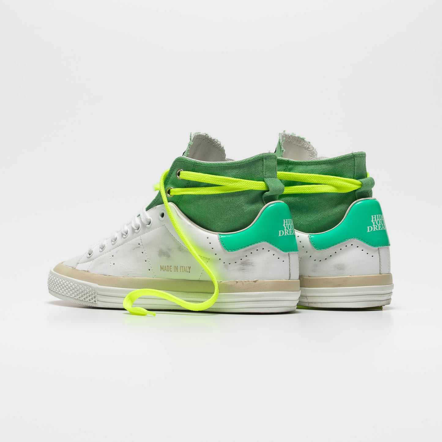 Starless High, White/Green, Sneaker
