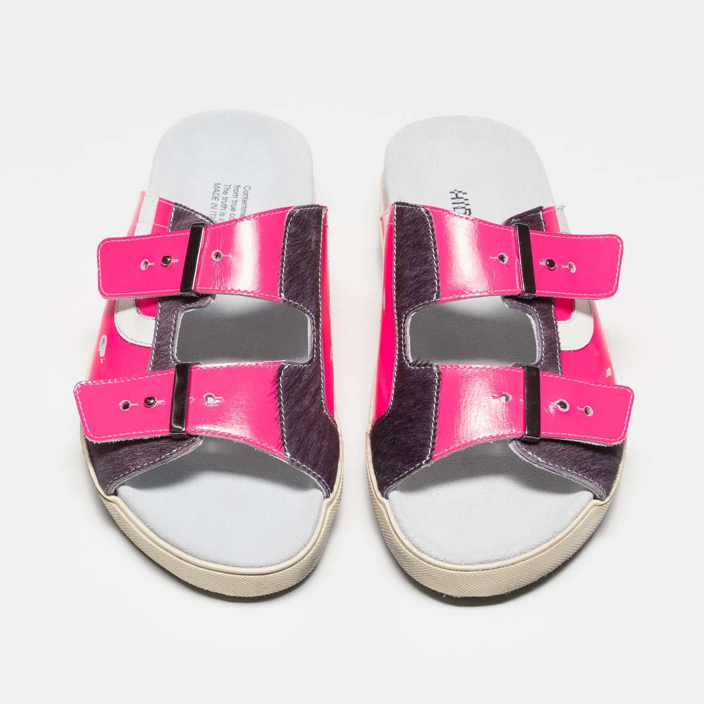 Sundl, Fluo Pink White, sandal 