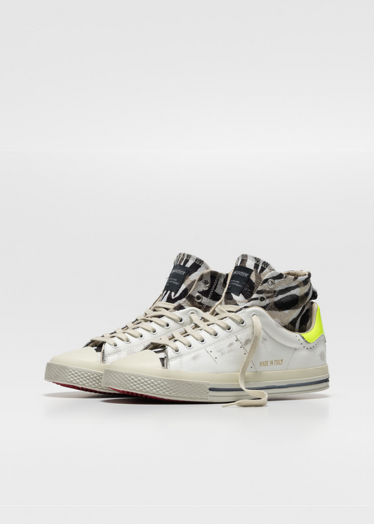 Starless High, White/Zebra, Sneakers